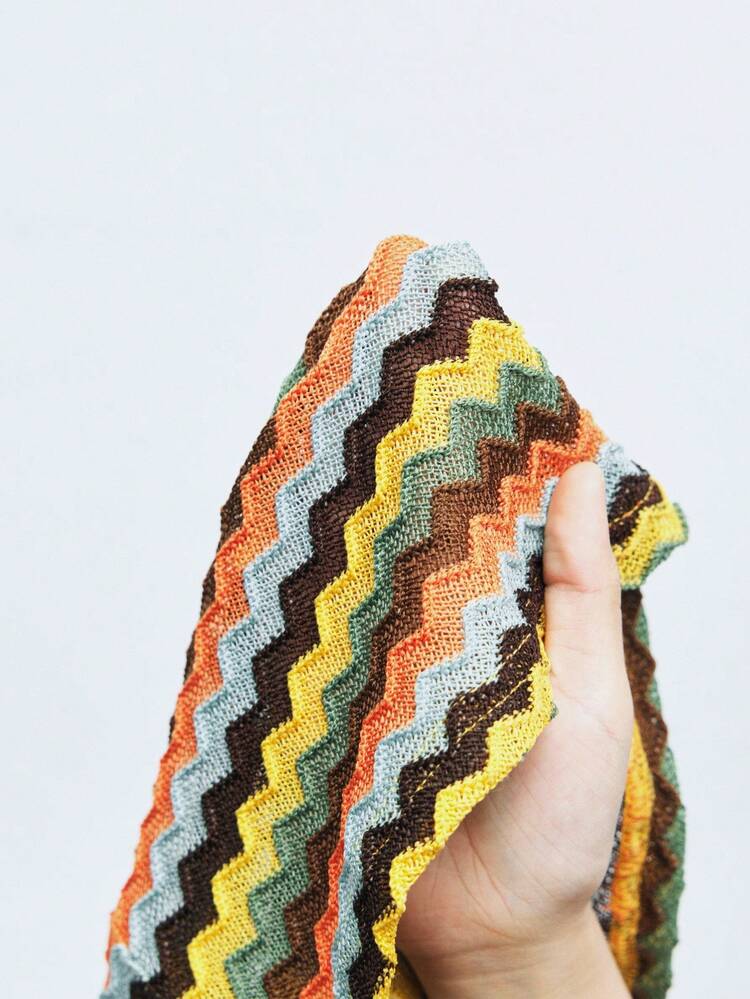 SHEIN Maija Robe longue femme à col rond, manches courtes, rayures multicolores, ajustée. Chic, romantique, décontractée, sophistiquée. Style géométrique, vagues, jacquard, tricot, bohème, pour vacances