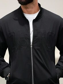 Manfinity Homme Herren BOSTON bestickte Bomberjacke, Herbst