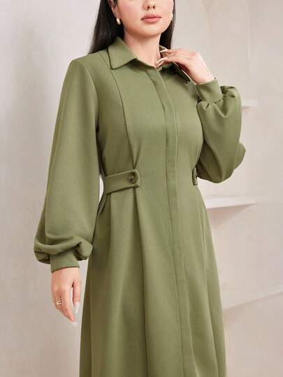 Veilorie 女士休闲纯色收腰长款卫衣连衣裙，适合秋冬季穿着