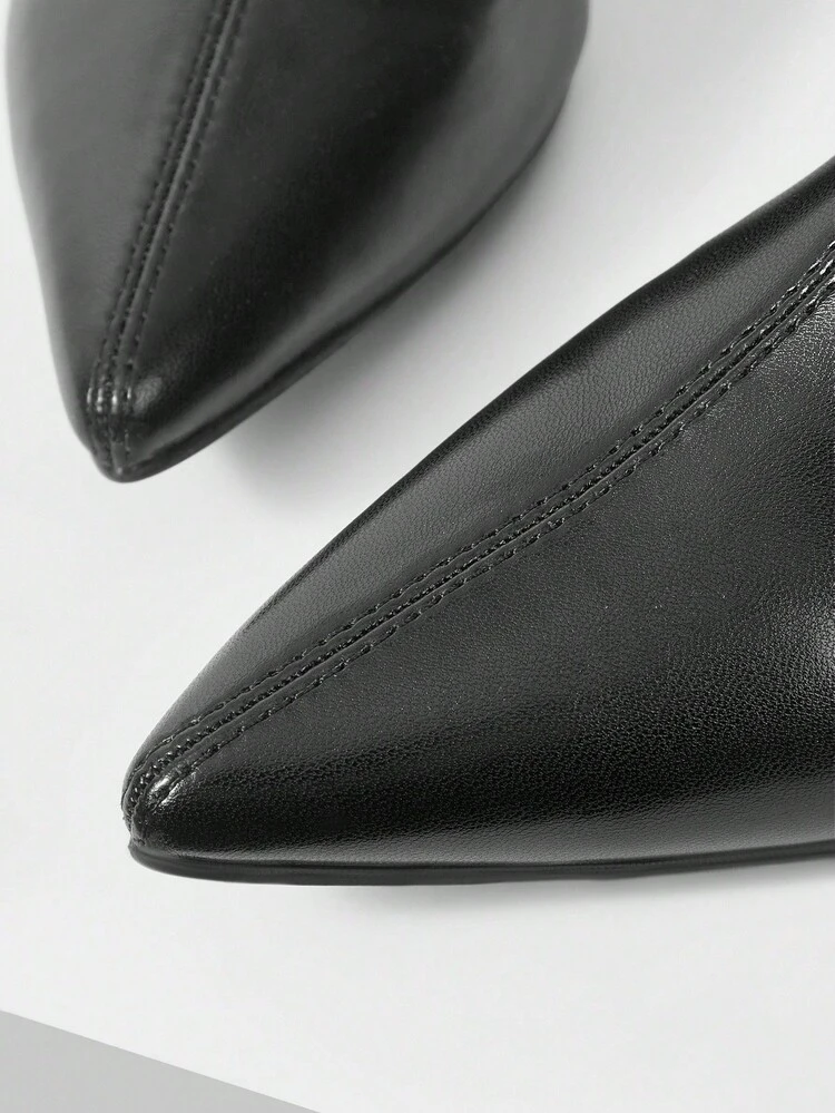 FRENCH POINTED TOE SLIM HIGH HEEL ANKLE BOOTS FOR WOMEN, NEW AUTUMN/WINTER VINTAGE WIDE SHAFT BOOTS FOR CHRISTMAS