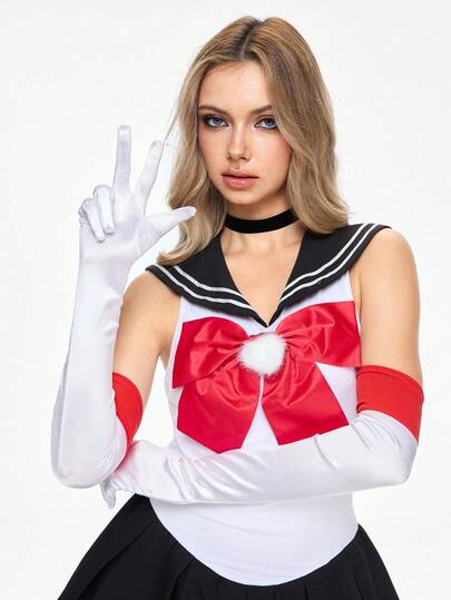 Kawaii 1 par de guantes sin dedos sexy, accesorio de moda