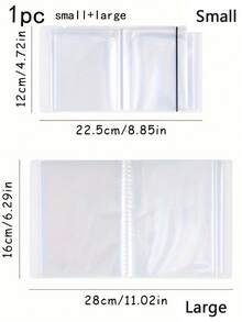 SHEIN 40 Stück Großes Kapazität Aufkleber Buch Aufbewahrung. Klebeband Foto Aufkleber Karte Rechnung Quittung Haftnotiz Sammelalbum, A6 Clip-On Tasche Datei Aufbewahrungsbuch für Klassenzimmer, Zuhause, Büro und Reisen