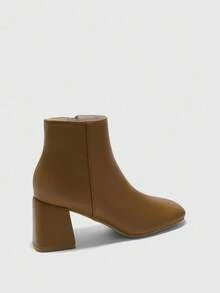 CUCCOO BIZCHIC 女士时尚踝靴，驼色通勤风踝靴，时尚舒适的简约女士踝靴 - 駝色 - 查看 8