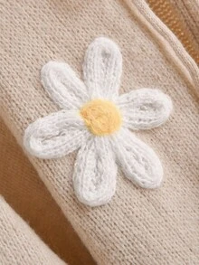 CosyJoli Große Größen Damen Herz gestrickter Cardigan, französisch elegante Mode Herbst/Winter Strickjacke - Verschiedenfarbig - Übersicht 3