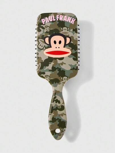 Paul Frank X ROMWE Cartoon Monkey & Camouflage Design Massage Hairbrush With Air Cushion For Scalp Massaging And Hair Styling