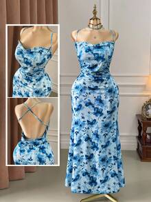 DreamSkyne Halloween Plus Size Dresses - Blue - View 1