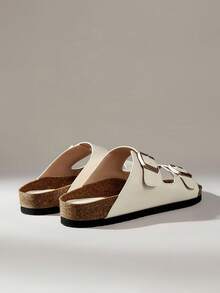 Solecia 男士厚底套脚穆勒拖鞋，无后跟凉鞋 - 白色 - 查看 4