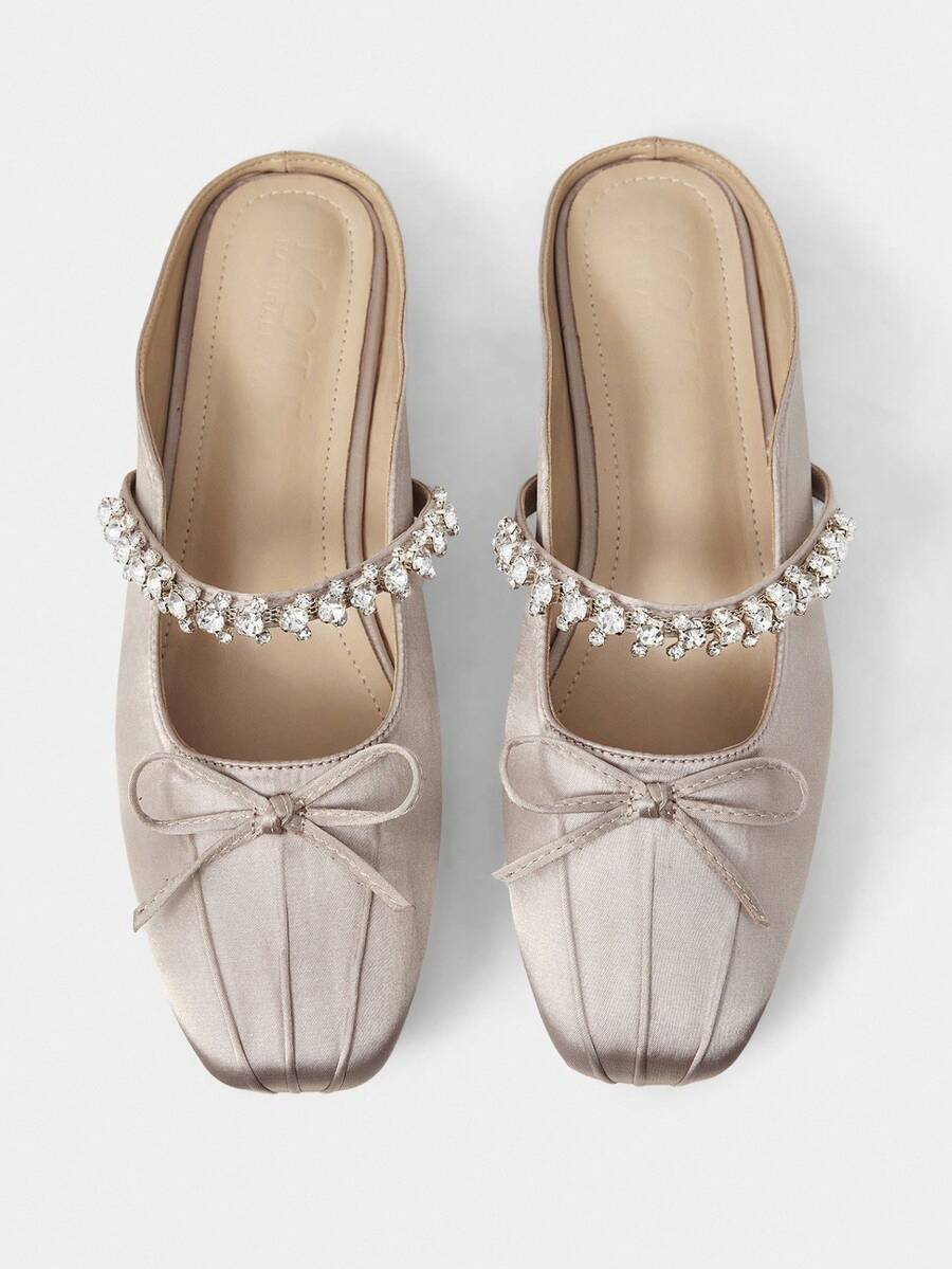 MOTF GIÀY BẰNG MARY JANE QUAI CỔ CỔ THỂ THOẢI MÁI THƯỜNG NHẬT BẢN, KẾT CẤU DA SÁP DẦU - Màu be - Xem 1