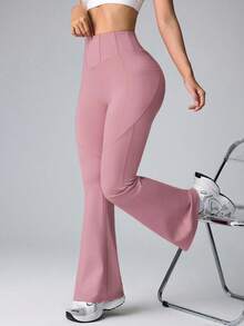 SHEIN Sports 女士休闲百搭纯色瑜伽紧身裤 - 彩色 - 查看 6