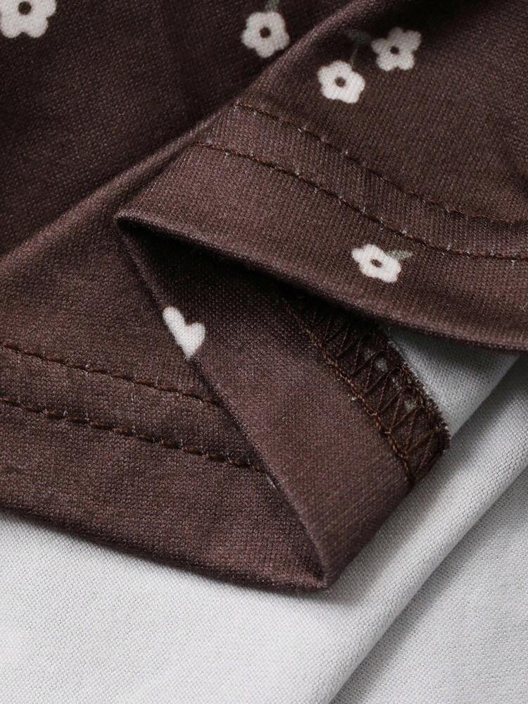 Baby Girls' Floral All-Over Print Long Sleeve Mesh Patchwork Midi Dress, Casual Fall,Winter Toddler Girls Clothes