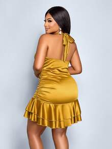SOLERSUN Ropa de mujer de otoño, ropa de mujer de invierno, vestido de graduación, atuendo de mujer para Acción de Gracias, ropa de vuelta al colegio, atuendos de maestra, ropa de mujer sexy y elegante de talla grande, ropa de fiesta - Mostaza Amarilla - Ver 2