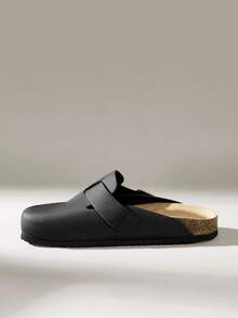 Solecia 女士休闲百搭简约平底拖鞋 - 黑色 - 查看 3