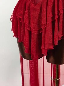 Y2K Amplova Red Halloween Corpse Bride Pure Off-The-Shoulder Lace Panel Corset Women Midi Dresses Vampire Dress Slay Diva Dress Red Corset Dress, Built-In Bra