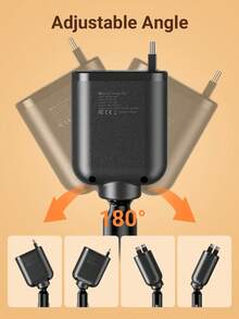 JMMO 66W 伸缩式车载充电器，带数字显示，5 合 1 快速车载电话充电器，带 2 个 PD 端口，2 根伸缩电缆和 USB 车载充电器，兼容 16/15/14/13/12，兼容 Galaxy，适用于 Pixel 等。 - 彩色 - 查看 7