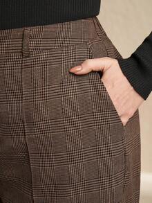 2025新款女士优雅休闲商务通勤格纹羊毛直筒西装裤，适合各种身材，适合冬季穿着，复古风，适合外出、秋季穿着，可搭配风衣。这款西装裤也适合秋冬季穿着，适合女性，也适合秋季大码女性穿着，适合办公室穿着，适合秋季穿着，适合优雅女性穿着，适合女性秋季 ... - 彩色 - 查看 4