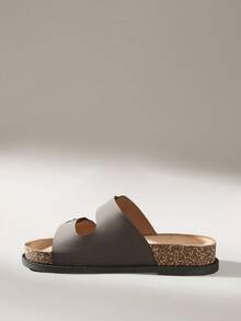 Solecia 男士休闲厚底凉鞋，夏季 - 棕色 - 查看 3