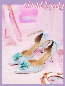 Dola Lovely Women's Fashion Blue High Heel Pumps For Christmas For Halloween - Blue - View 1