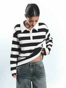 Maija 2025 Autumn Casual Long Sleeve Button Front Loose Versatile Minimalist T-Shirt Top, Simple Urban Business Casual Women's Office Wear, Cute Outfit For Going Out, School, Christmas Party