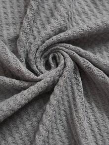 Rusticease Plus Size  Fashion Asymmetrical Collar Design Long Knit Cardigan For Going Out And Work Fall Autumn,Spring - Grey - View 4