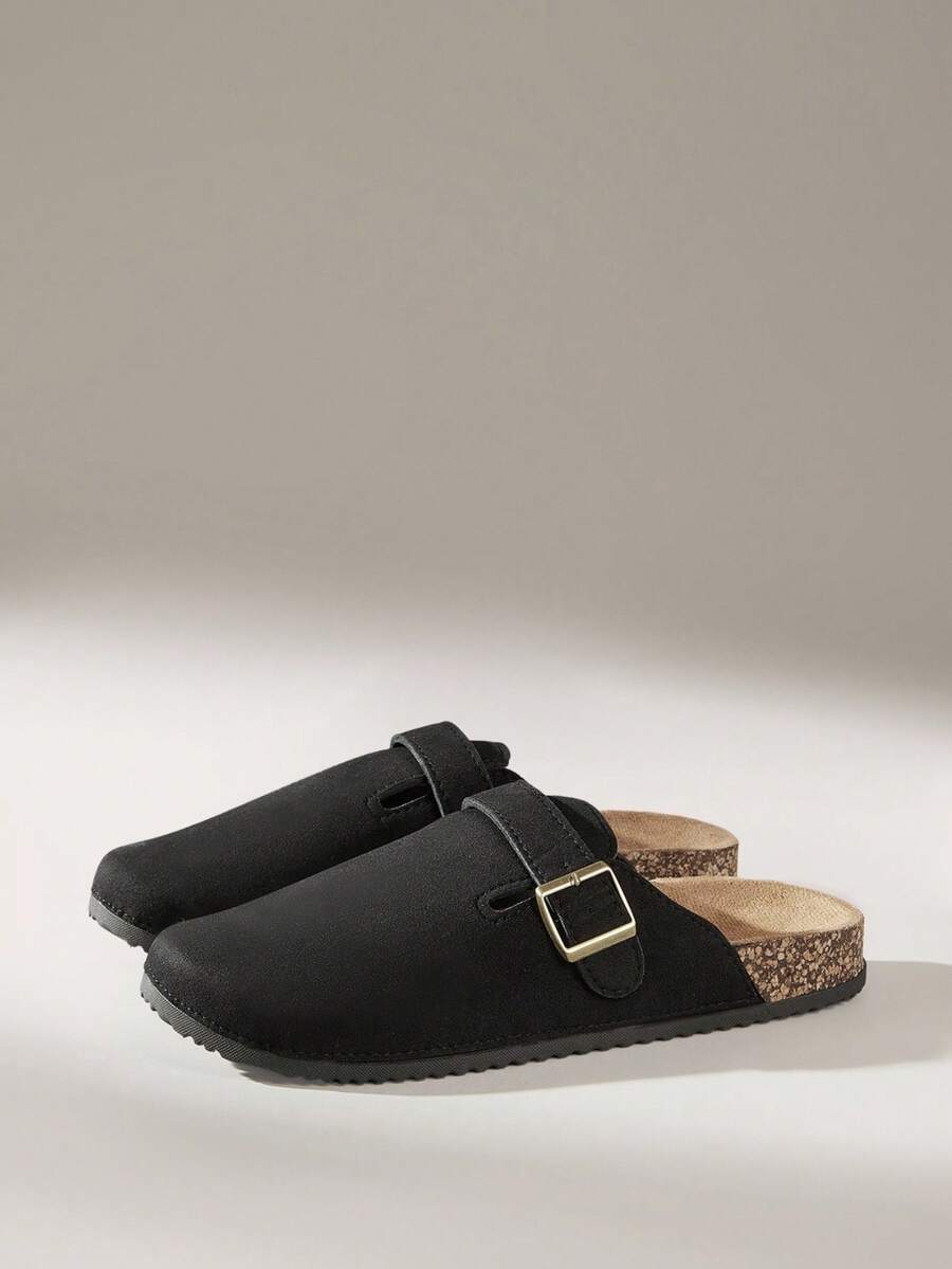 Solecia 男士时尚休闲一脚蹬凉鞋，适合日常穿着 - 黑色 - 查看 1