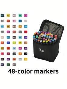 SHEIN 1set Alcohol Based Brush Markers,Dual Tip Art Markers For Artist,Sketching,Coloring,Highlighting,Illustration,Anime Design,Coloring Brush Pen Set,Markers,Anime,Alcohol Markers,Taba Squishy,Feutre,Markers Alcohol Based,Alcohol Markers,Markers,Alcohol Markers Brush,Alcohol Markers,Alcohol Markers Brush,Markers - Nhiều màu - Xem 10