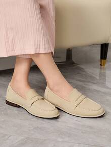 Sleekvia Sapatos femininos casuais, versáteis e simples, baixos - Cinza claro - Ver 4