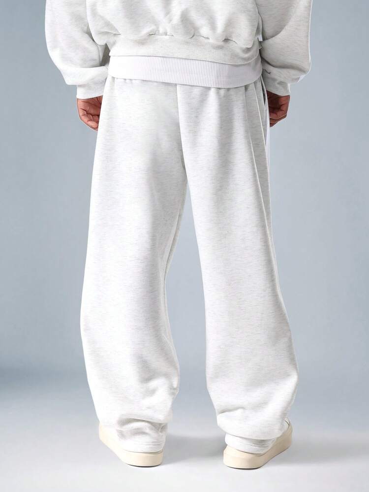 PLAYBOY X SUMWON Wide Leg Sweatpants With Contrast Side Stripes And Logo