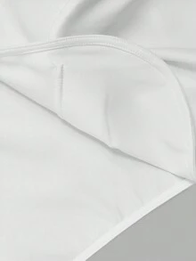 SHEIN MOD 秋冬女式纯色休闲短款轻便夹克 - 白色 - 查看 5