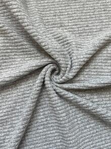 Elenzga 优雅设计不对称卷边仿针织毛绒罗纹高领百搭女式 T 恤