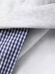 Dazy Kids 少女圆领保暖字母卫衣，秋季款 - 灰色 - 查看 8