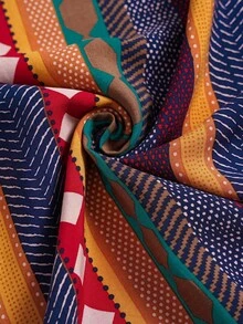 Rusticease Plus Geo Print Batwing Sleeve Tunic Dress, Summer,Beach Dress Sundress,Holiday Outfits Boho