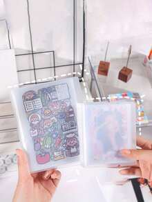 SHEIN 40 Stück Großes Kapazität Aufkleber Buch Aufbewahrung. Klebeband Foto Aufkleber Karte Rechnung Quittung Haftnotiz Sammelalbum, A6 Clip-On Tasche Datei Aufbewahrungsbuch für Klassenzimmer, Zuhause, Büro und Reisen