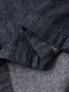 DAZY 女士休闲牛仔腰带背心和阔腿裤套装 - 藏蓝色 - 查看 7