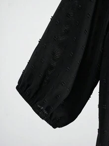 EMERY ROSE 大码休闲度假印花拼布缺口领衬衫，春装，女士西装