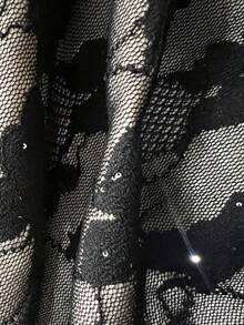 BamGleam Áo nịt ngực hở lưng ren sequin lấp lánh gợi cảm Halloween mùa thu, thời trang nữ ngọt ngào, hở lưng, buộc dây phía trước/sau, áo ống định hình, Y2K cho tiệc tùng/câu lạc bộ/hẹn hò/ngày lễ/mặc hàng ngày - màu đen - Xem 8