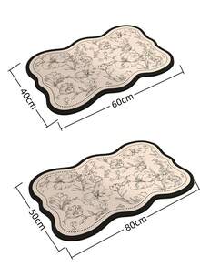 SHEIN 1 件浴室垫，硅胶防滑速干淋浴垫，浴室防水防滑脚垫，可洗浴室地毯家居浴室装饰浴室地毯户外地毯门垫秋季装饰浴室配件返校入口装饰 - 白色 - 查看 3