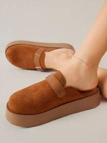 Solecia Einfache, lässige Alltagsschuhe für Frauen mit dicker Sohle - Braun - Übersicht 8