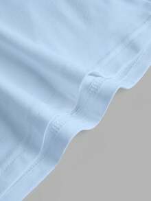 SHEIN EZwear Light Blue Tight-Fit Casual Halter Neck Cami Top For Women, Suitable For Summer