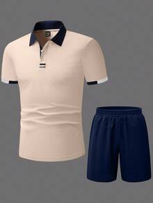 Manfinity Homme Trang phục Polo đơn giản hàng ngày của nam giới có màu sắc - Nhiều màu - Xem 4