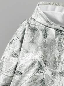 女式树枝印花长袖连帽衫和裤子休闲两件套秋季服装 - 彩色 - 查看 6