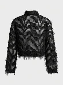 FeverCity Men's Fashion Punk Zipper Jacket, Fall, Winter, Grunge - Black - View 2