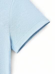 LUVLETTE Blue Basic Soft T-Shirt Nightdress V-Neck Cotton Women Pajamas Lounge Sets Slip Dress Pajamadressing& Pyjamadressing - Blue - View 8