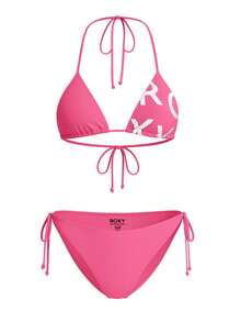 Roxy Beach Classics Women Bikini Set Shocking Pink - Pink - View 4