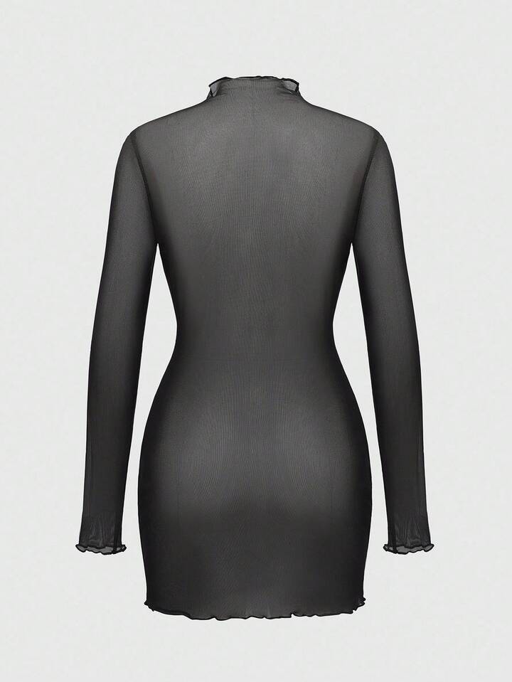 sheer skeleton dress mesh skeleton dress Trickz N' Treatz Sheer Mesh Skeleton Mini Dress