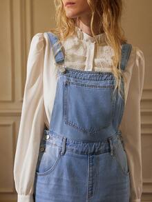 Écloséra Women's Denim Overall Dress - Medium Wash - View 4