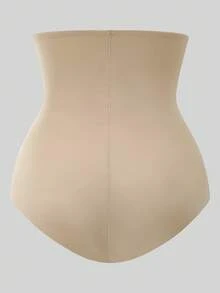 SHEIN 1 Peça Modelador de Cintura Alta com Recorte em Renda para Mulheres - Damasco - Visão 2