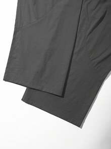 Manfinity Roghcode Quần Cargo dáng rộng màu trơn thường ngày cho nam Quần quá khổ cho nam Quần rộng thùng thình cho nam Quần quá khổ cho nam Quần rộng thùng thình cho nam Quần rộng thùng thình cho nam, Mùa thu - Màu xám đen - Xem 8