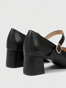 Sleekvia Crystal Heel Pointed Toe High Heels, Fashion Women Shoes For Christmas - Black - View 7