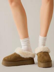 Solecia Women's Winter Thick Sole Warm Comfortable Snow Boots For Christmas - Khaki - View 10