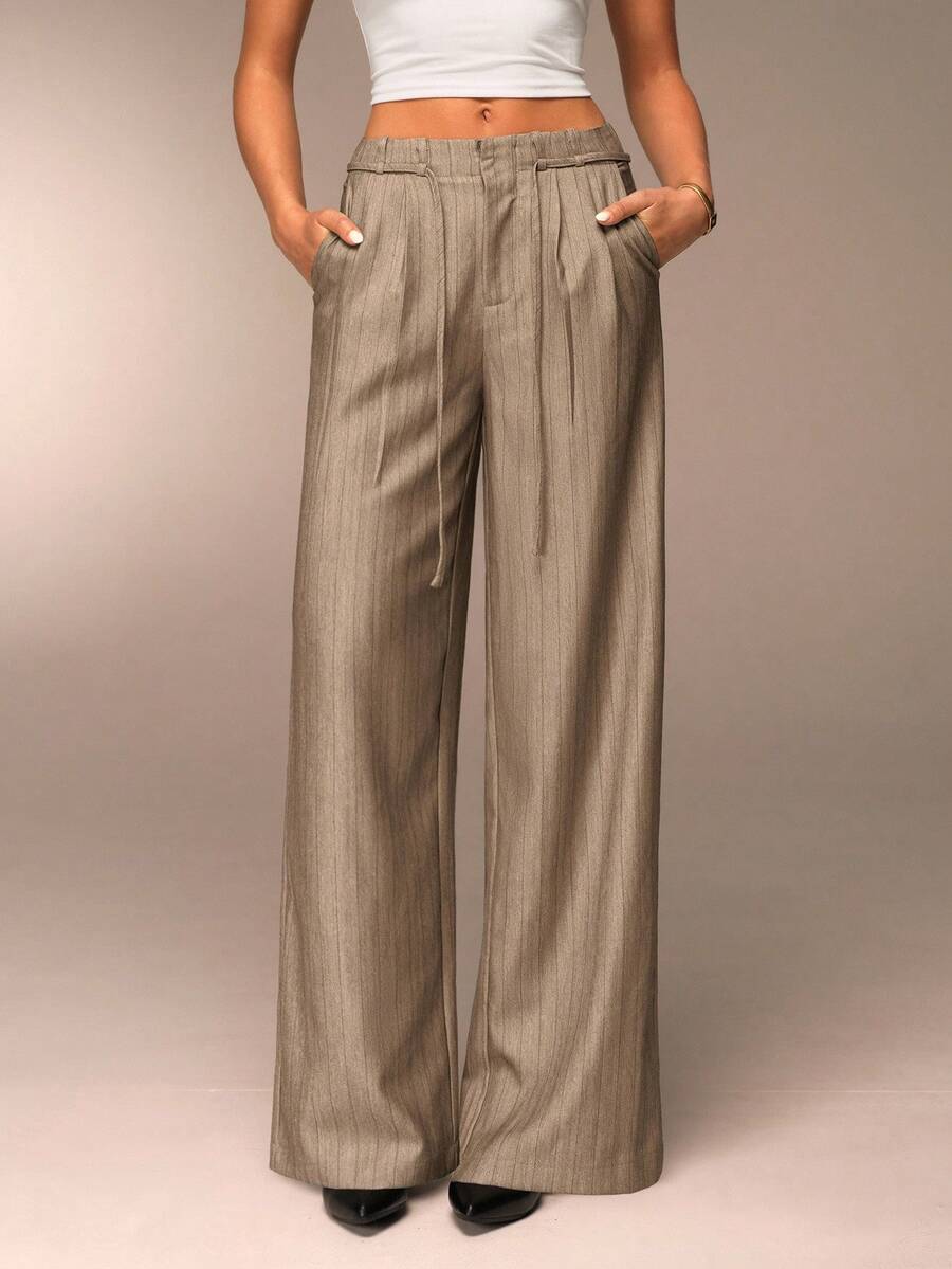 Avantive Mùa thu cho nữ / Mùa thu / Mùa thu / Trở lại trường / Hòa nhạc đồng quê / Hòa nhạc dành cho nữ / Đi chơi / Sinh nhật / Trang phục Halloween / Thường ngày / Y2k / Những năm 2000 / Những năm 90 / Gợi cảm / Trang phục phương Tây cho nữ / Boho / Đồng quê / Câu lạc bộ / Văn phòng / Cocktail / Cổ điển / Bodycon / Lễ hội Rave / Hài hước / Sang trọng / Quý tộc / Thời trang đường phố / Kỳ nghỉ / Hòa nhạc đồng quê / Công sở / Khiêm tốn / Nghỉ xuân / Độc thân / Hòa nhạc / Cơ bản / Tốt nghiệp / Halloween / Quần vest sọc / Quần vest buộc dây - Màu Khaki - Xem 1